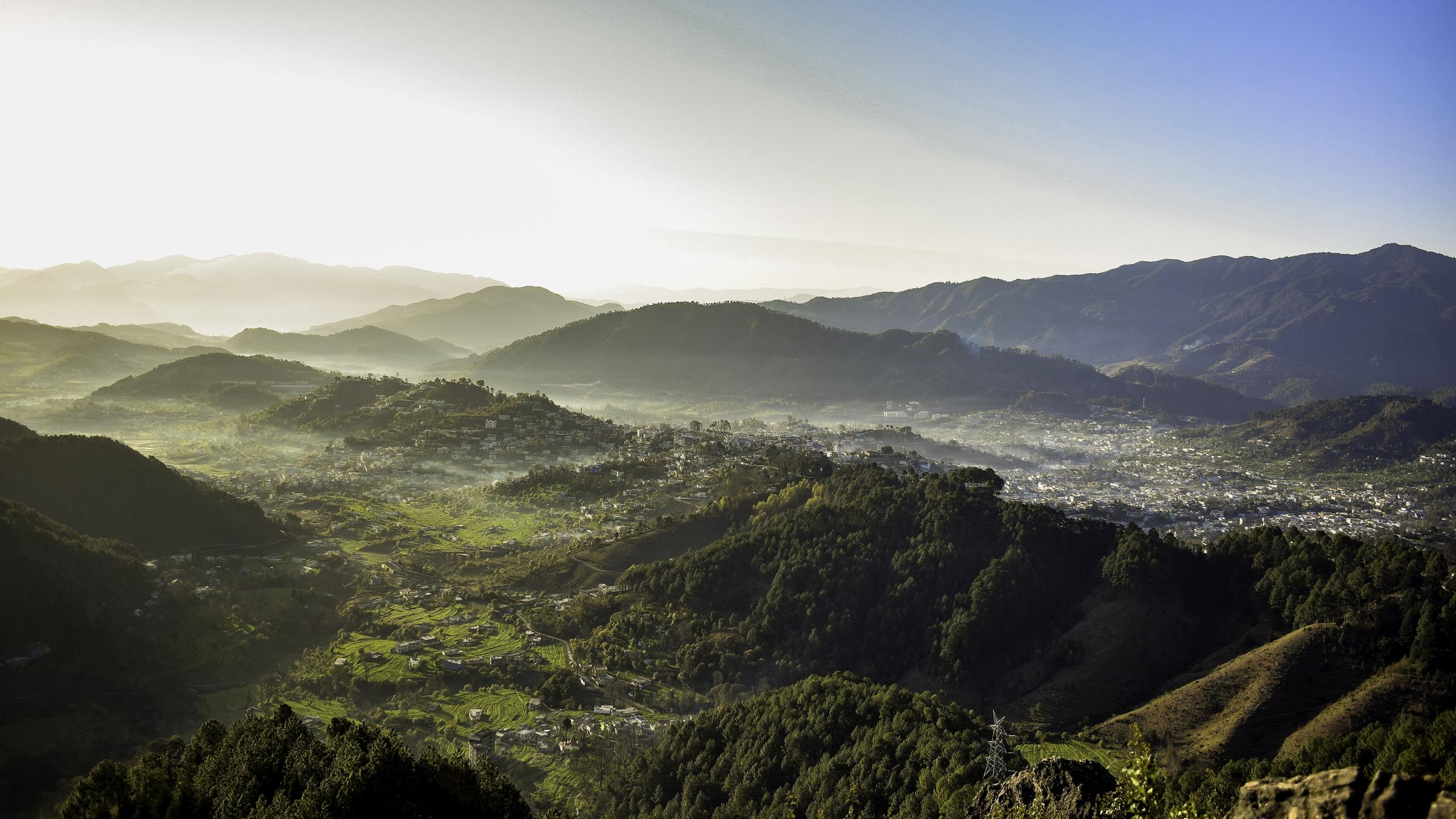 The Pithoragarh valley landscape on the drive back down from Darma to Dharchula