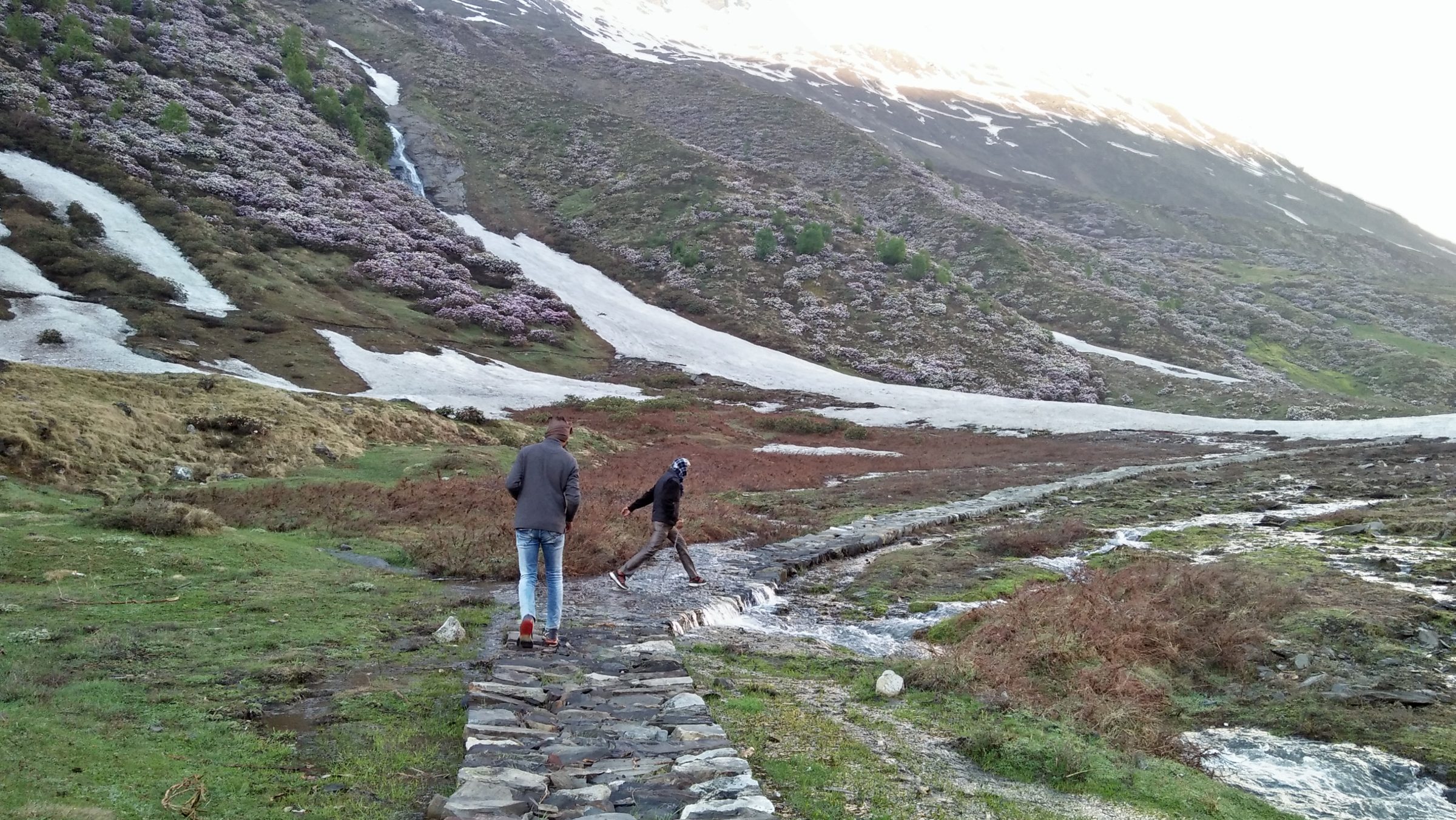 Darma Valley villages spread below the snow of the Panchachuli massif